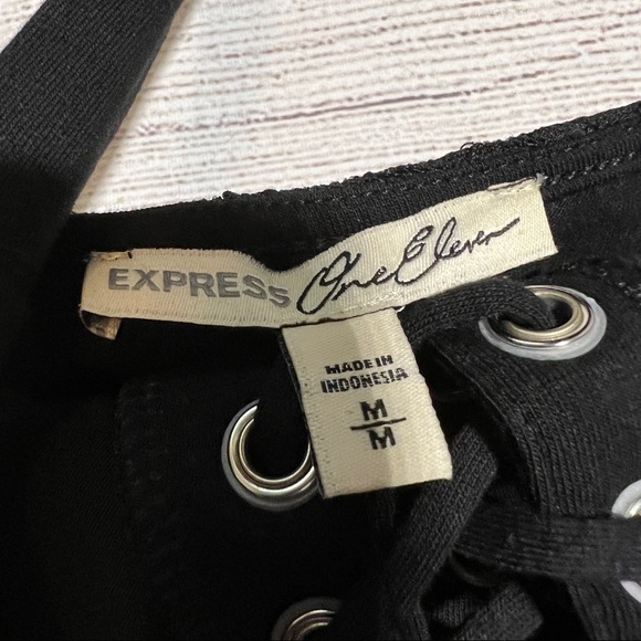 EXPRESS Black Lace-Up Bodysuit - Picture 11 of 15